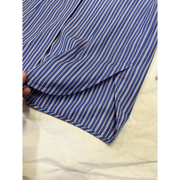 Theory Women’s Striped Button Up Shirt, Blue/Red Size Small, Workwear, Business - Picture 6 of 10